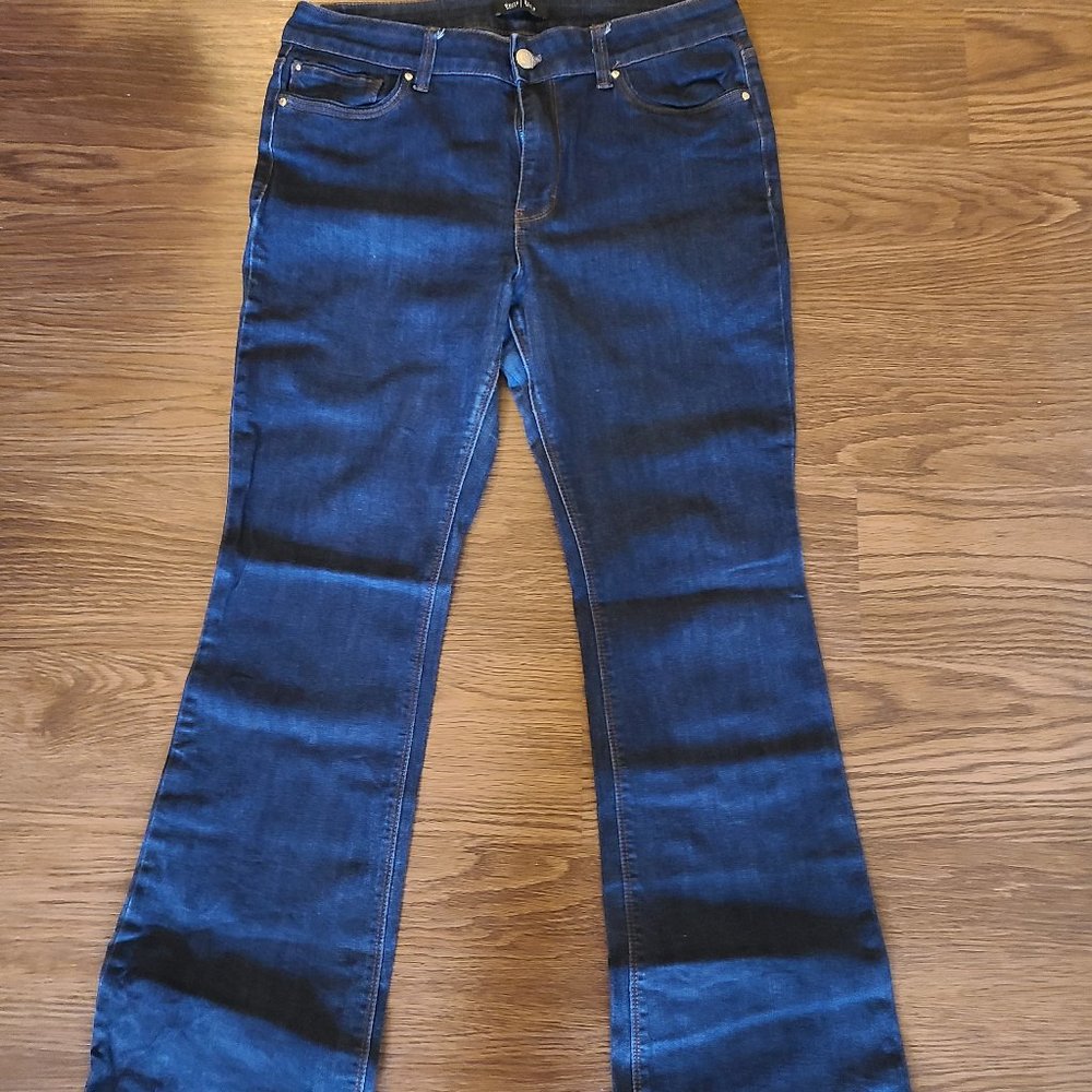 White House Black Market Skinny Flare Short Jeans